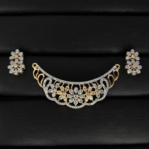 Floral ARC AD Layered Necklace Set