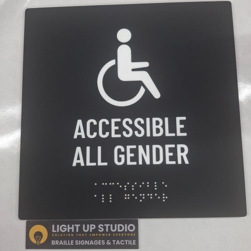 Handicap Restroom Braille Signage