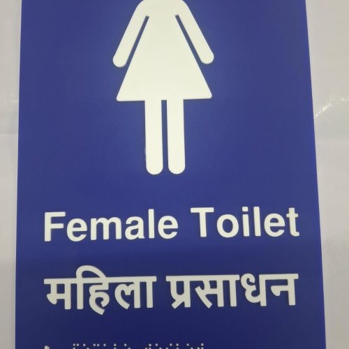 Ladies Toilet Braille Signage