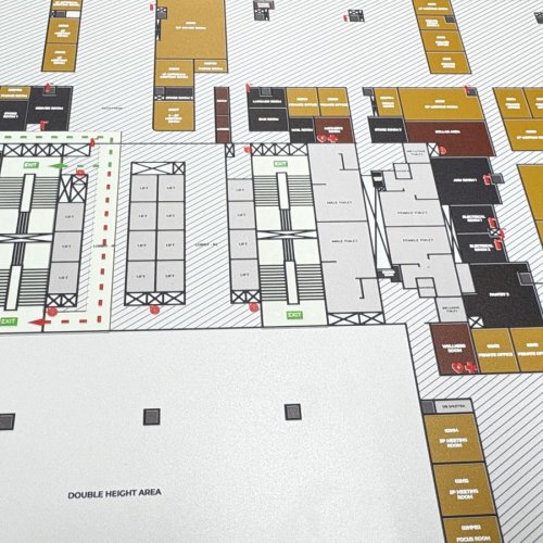 Multicolor Fire Evacuation Plan Signage