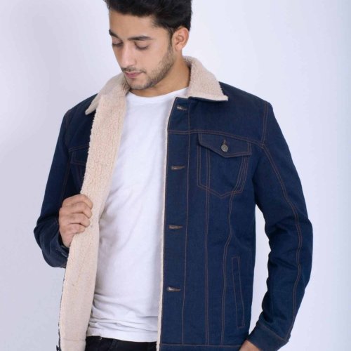 Plain Men Denim Jacket