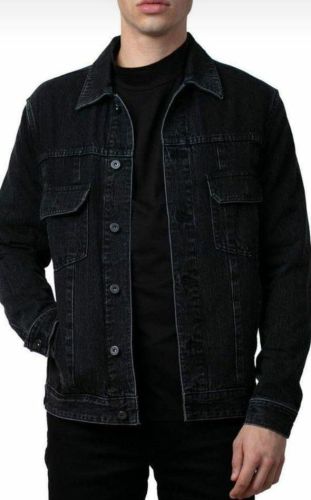Mens Black Denim Jacket