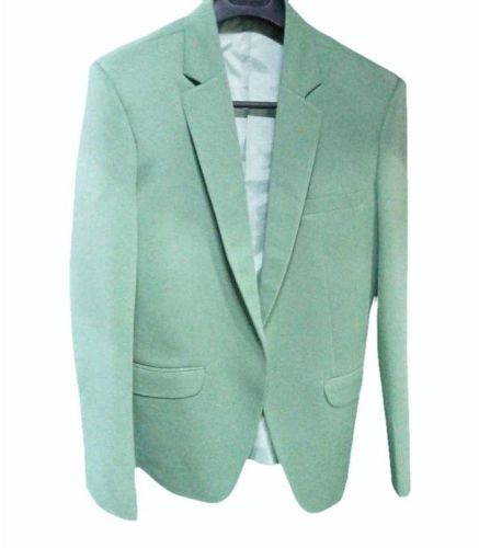 Mens Sea Green Cotton Blazer