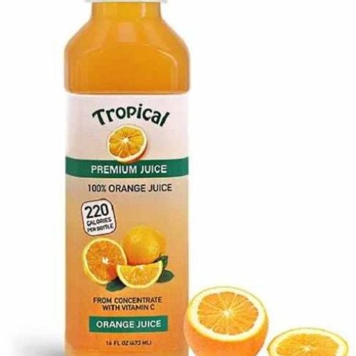 Orange Juice Bottle PVC Shrink Label