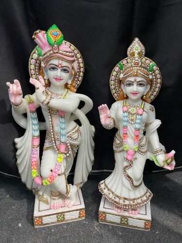 Marble Radha Krishna Statue