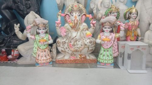 Traditional Indian Marble Idol Set