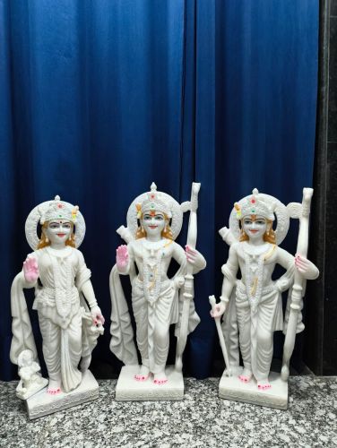 White Marble RAM Darbar Statue Set