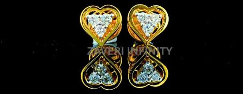 Heart Shaped Diamond Earrings