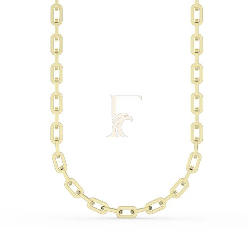 14K Gold Paper Clip Link Chain