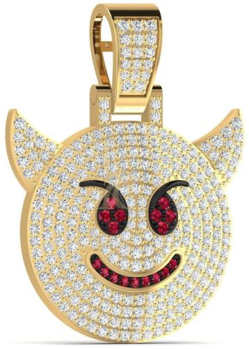 Devil Natural Diamond Hip-Hop Pedant