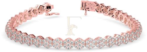 women flower shape cluster setting bracelet