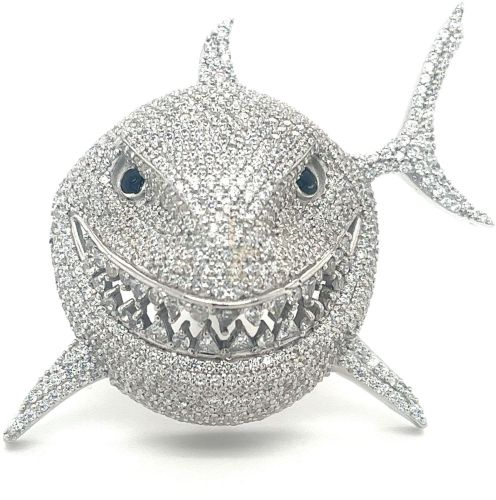 shark tank sculpture diamond pendant