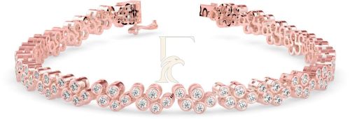 simple daily wear round diamond studded bracelet