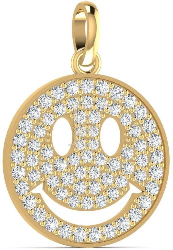 Smiley Face Natural Hip-Hop Diamond Pendant