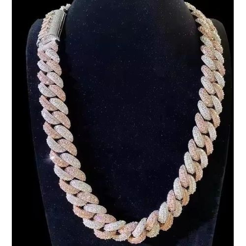 18mm Vss Moissanite Diamond Cuban Chain