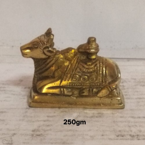 Sitting Brass Nandi Statue