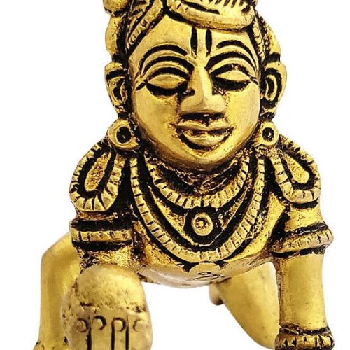 Brass Laddu Gopal Statue