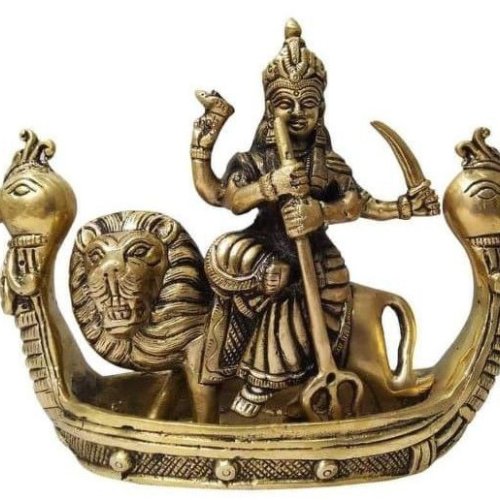 Brass Vahanvati Sikotar Mata Statue