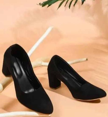 Women Leather Block Heel Shoe