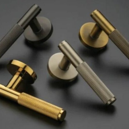 Mortise Brass Rose Handle