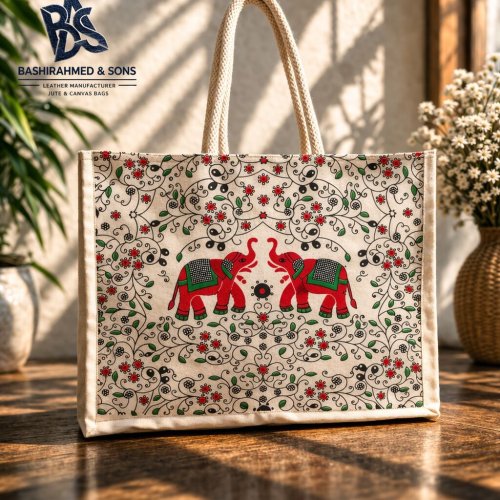 Printed Canvas Shopping Bag