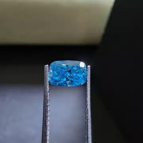 0.505 Carat Radiant Cut CVD Blue Diamond
