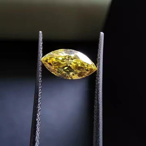 0.510 Carat Yellow Marquise Shape Lab Grown Diamond