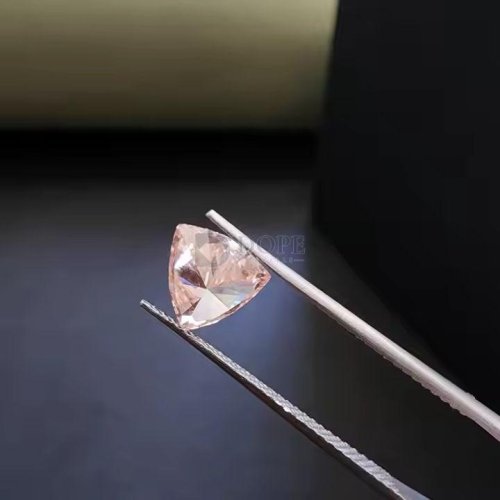 1.0 Carat Premium Pink Trillion Cut CVD Diamond