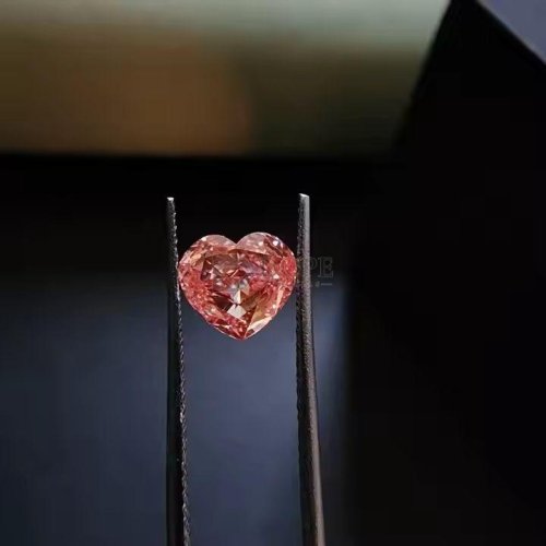 1.01 Carat Cute Heart Shape CVD Pink Diamond