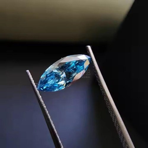 1.51 Carat Blue Marquise Lab Grown Diamond