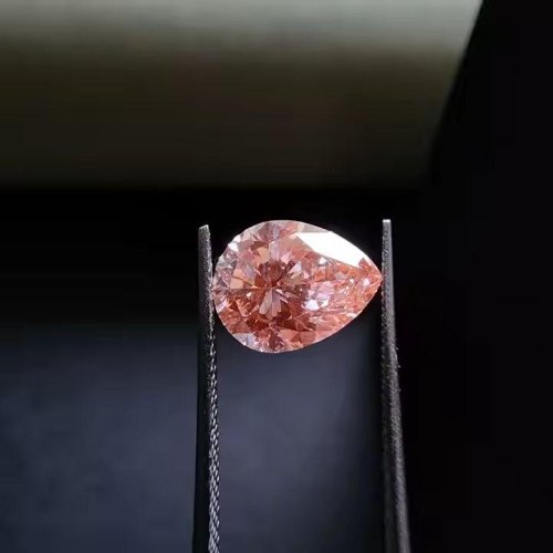1.72 Carat Solitaire Pear Fancy Pink CVD Diamond
