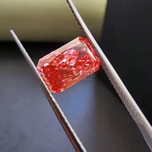 2.03 Carat High Quality Radiant Cut CVD Pink Diamond