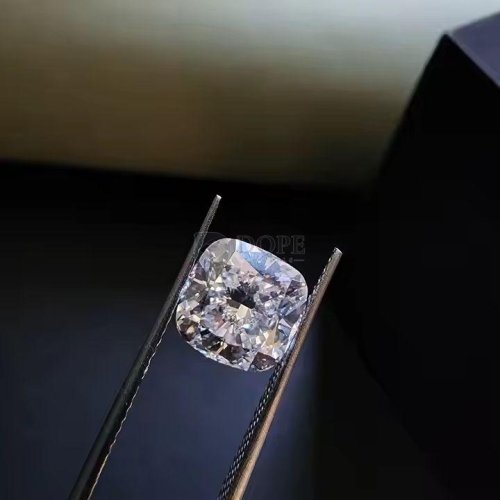 3.02 Carat Big Size Solitaire Cushion Shape CVD Diamond