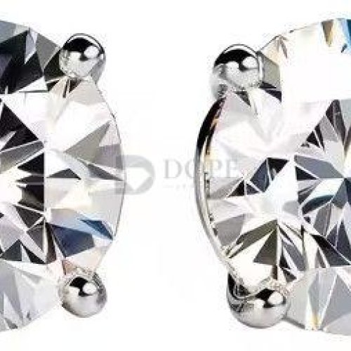925 Sterling Silver Premium Quality Round Cut Diamond Stud Earrings