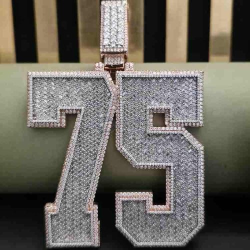 Customised 75 Number Hip Hop Pendant