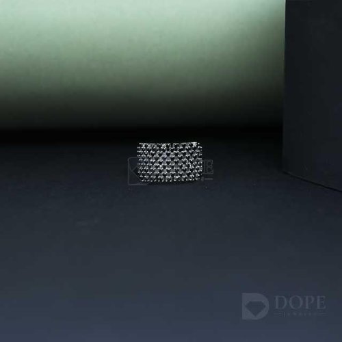 Mens Black Round Moissanite Diamond Iced Out Ring