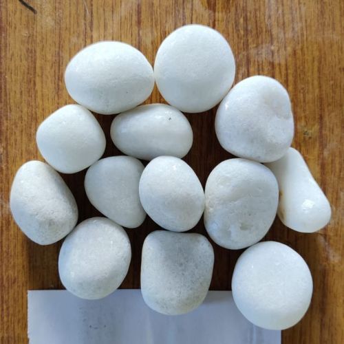 Milky White Marble Pebble Stones