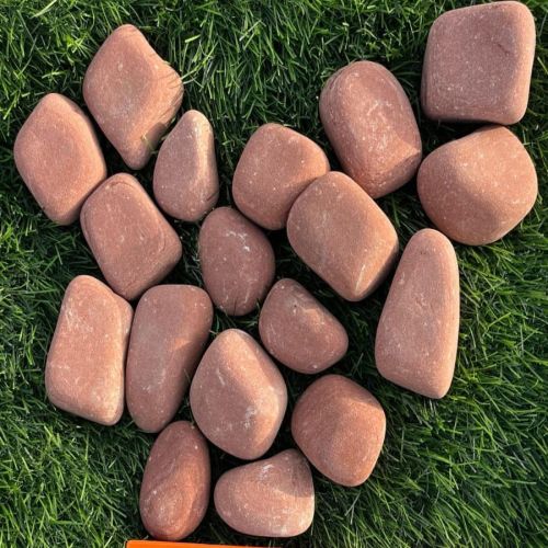 Red Dholpur Pebble Stones