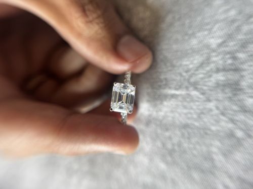 Emerald Cut Diamond Engagement Ring