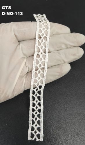 White Crochet Polyester GPO Lace Trim