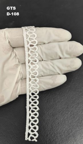 White Fancy Polyester GPO Lace Border