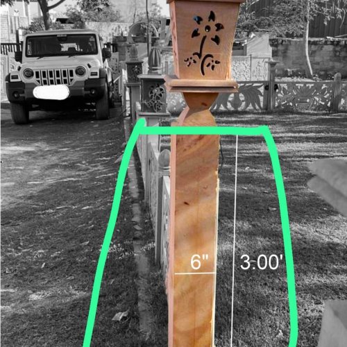 Sandstone Pillar Lamp