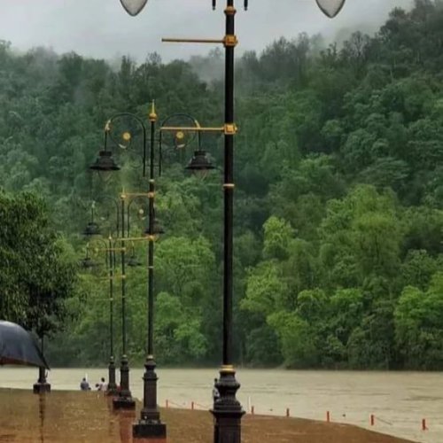 Dual Arm Decorative Street Lighting Pole