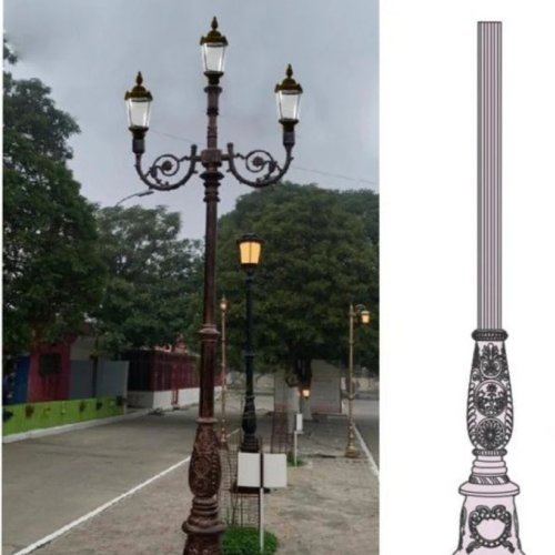 Heritage Dual Arm Cast Iron Pole