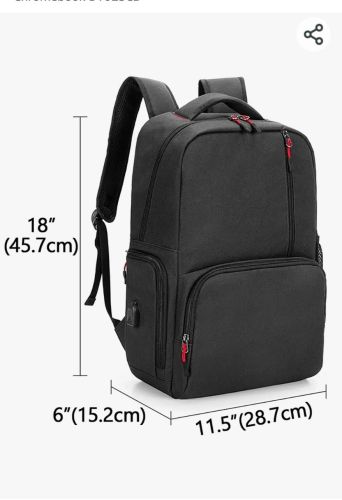 Rexine Black Laptop Backpack