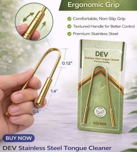 Dev Stainless Steel Tongue Cleaner