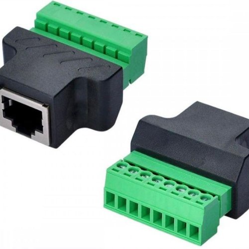 RJ45 Female 8 Pin Screw Terminal Adapter
