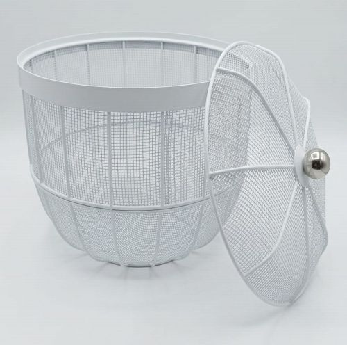Silver Metal Fruit Basket