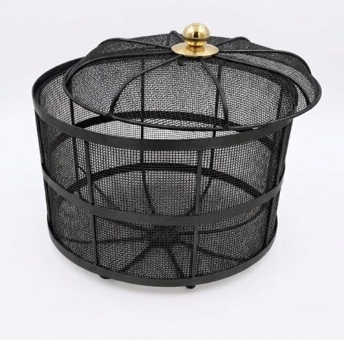 Stylish Storage Black Metal Fruit Basket