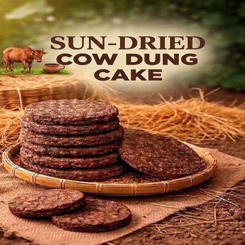 Sun-Dried Cow Dung Cake